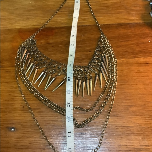 Gothic Spike Layered Necklace - Picture 6 of 7